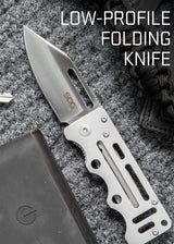 SOG EZ1-CP  2.75" Cash Card Money Clip Pocket Knife w/Clip for Pocket, Money or Card Holder