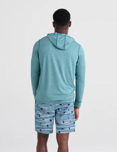 SAXX SXLH45-SLH-XXL Droptemp All Day Cooling Hoodie Sea Level Heather XXL