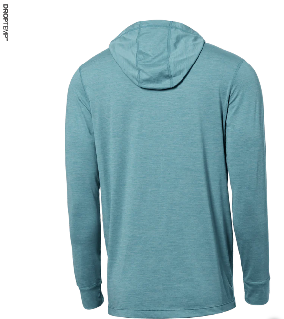 SAXX SXLH45-SLH-XXL Droptemp All Day Cooling Hoodie Sea Level Heather XXL