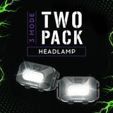 LitezAll 22996-12 120 Lumen LED Mini Headlamp 2 Pack