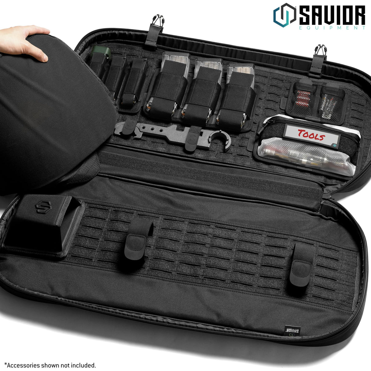 Savior Equipment RB-SGSPORT30-WS-BK [Specialist Series] Covert Low Profile Discreet Soft Tactical SBR Rifle Bag w/ Backpack Strap, Black, 30" Long