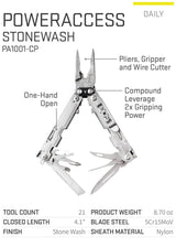 SOG SOG-PA1001-CP PowerAccess Lightweight EDC Multi-Utility Tool Pliers with 18 Tools & 2.4" Folding Knife -One-Handed Open