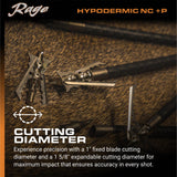 Rage R38700  Hypodermic NC+P 125gr Expandable Broadhead (3 pack)