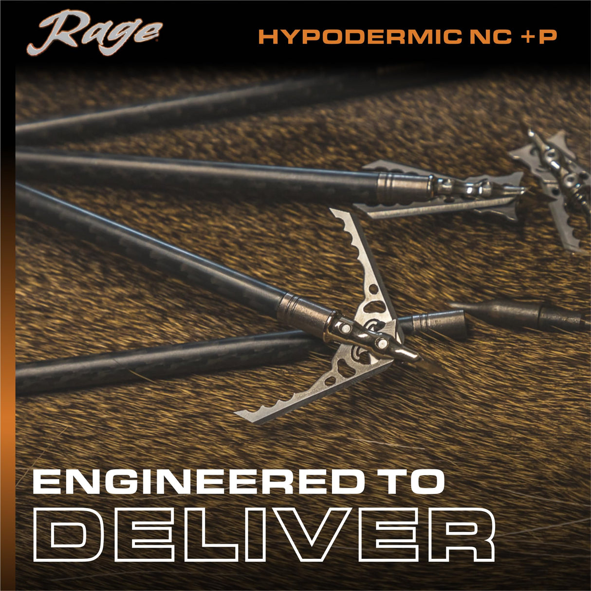 Rage R38700  Hypodermic NC+P 125gr Expandable Broadhead (3 pack)