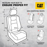 BDK Auto CASC-2274-BL: CAT 4pc Polyester + Honeycomb Polyester Fabric Low Back Seat Cover - Blue/Black
