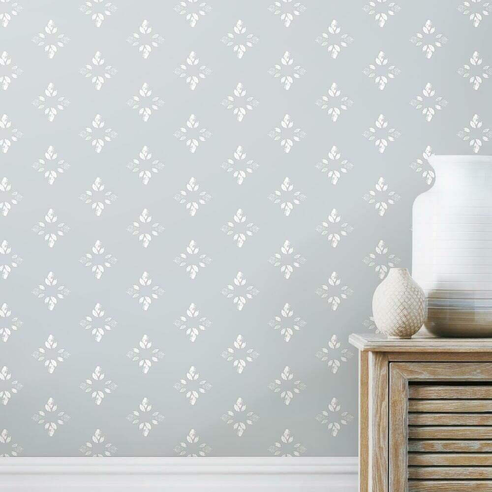 RoomMates RMK12144WP  Rose Lindo Pressed Petals Peel & Stick Wallpaper -Taupe Gray