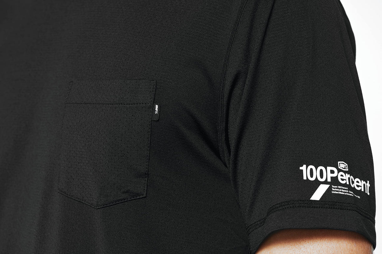 100 Percent - 100% Mission Ath Tee Blk Sm (20014-00000)