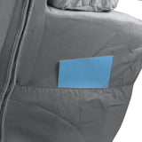 BDK Auto TS-304-GR: Pickup Truck Seat Covers with Arm Rest and Built-In Seat Belt -Grey