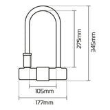 Oxford Magnum Duo U-Lock (170x315mm) with Bracket & Cable