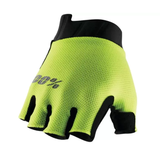100% 10021-004-13 -Exceeda Gel ShortFinger Gloves -Fluorescent Yellow/Black -XLarge