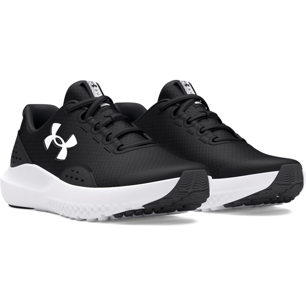Under Armour 027103-001-7: UA BGS Surge 4 Youth Running Shoes -SIZE: 7 Big Kid, Black/Anthracite/White