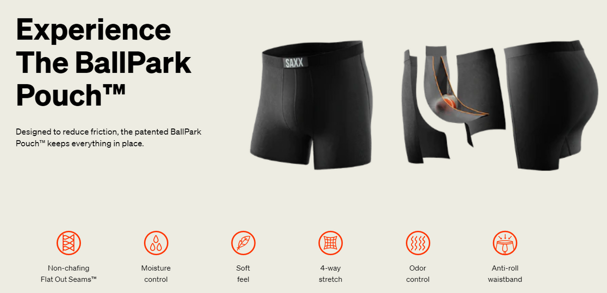 SAXX SXBB67-SFN-XXL 22nd Century Silk Boxer Briefs -SIZE: XXLarge, Fly See Food- Navy Blue