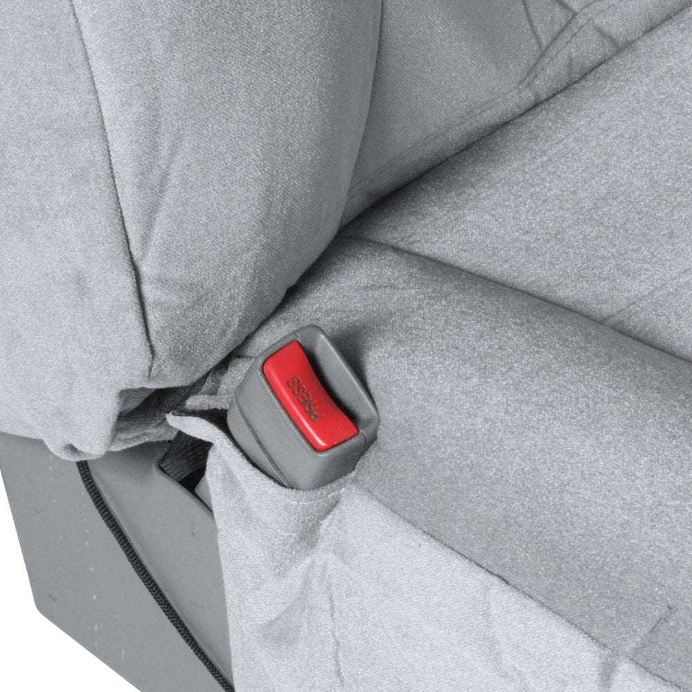 BDK Auto TS-304-GR: Pickup Truck Seat Covers with Arm Rest and Built-In Seat Belt -Grey