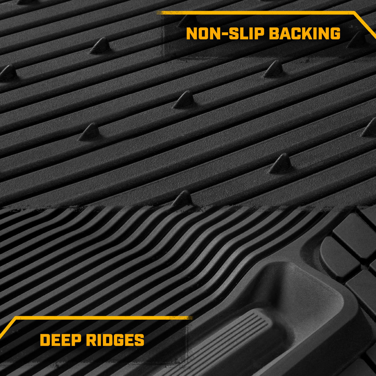 BDK Auto CAMT-9213-BK CAT Rubber Floor Mat