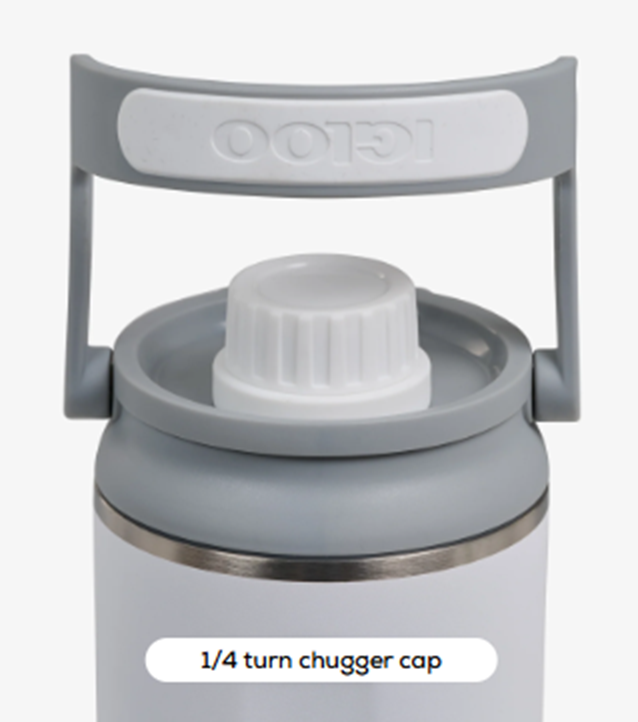 Igloo 00071379 46oz Stainless Steel CHUG Bottle, White