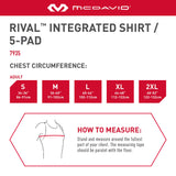 McDavid MD7935-00001-AXXL Rival Integrated Shirt/5-Pad Black AXXL