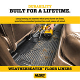 Husky Liners Weatherbeater Floor Mats | Fits 2019-2024 Mercedes-Benz Sprinter 2500/3500 | Front Row, 1-pc Black - 18061