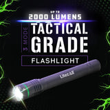 LitezAll 25195 Rechargeable Thin 2000 Lumen Tactical Flashlight