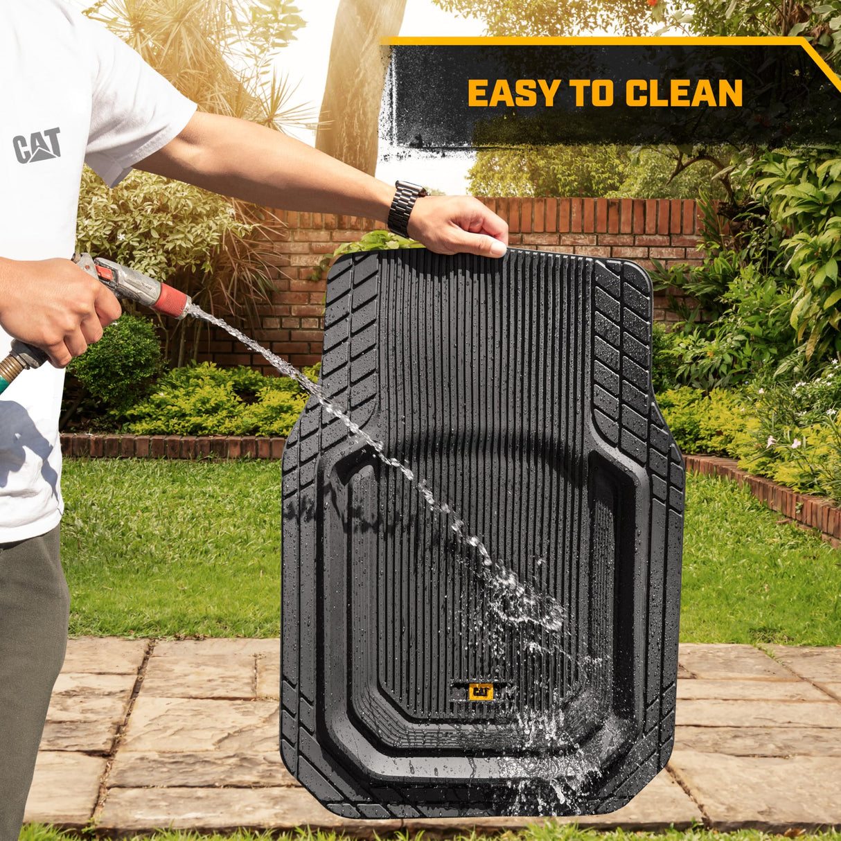 BDK Auto CAMT-9213-BK CAT Rubber Floor Mat