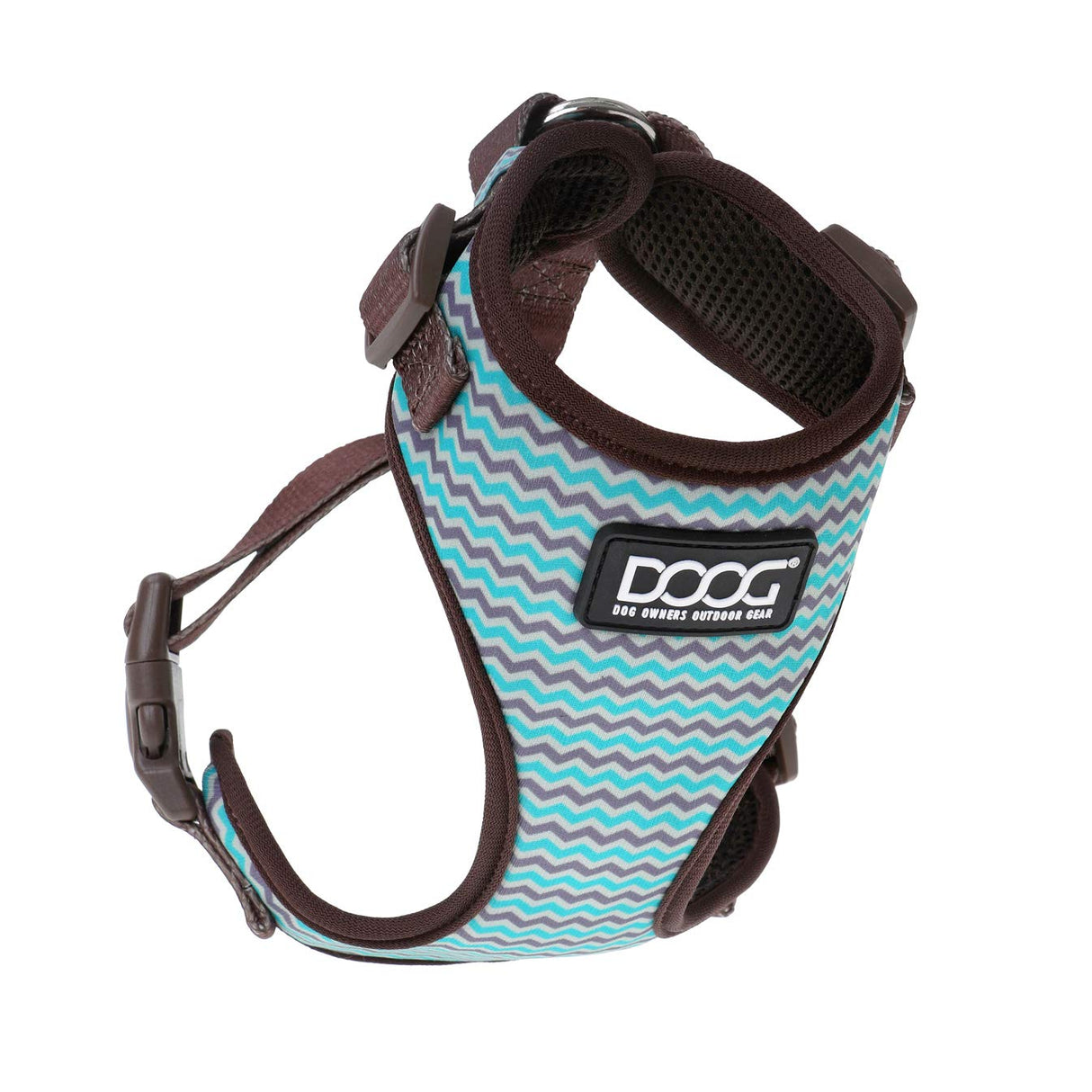 DOOG - All Weather 'Neoflex" Dog Harness, Flexible Neoprene Breathable Mesh Padding Light Wetsuit Material Water Friendly Draws Moisture Away Fir Skin Easy Fit Small, Medium, Large, XL Soft Comfortable 2 Point Adjustable Leash Training Run Walk Swim
