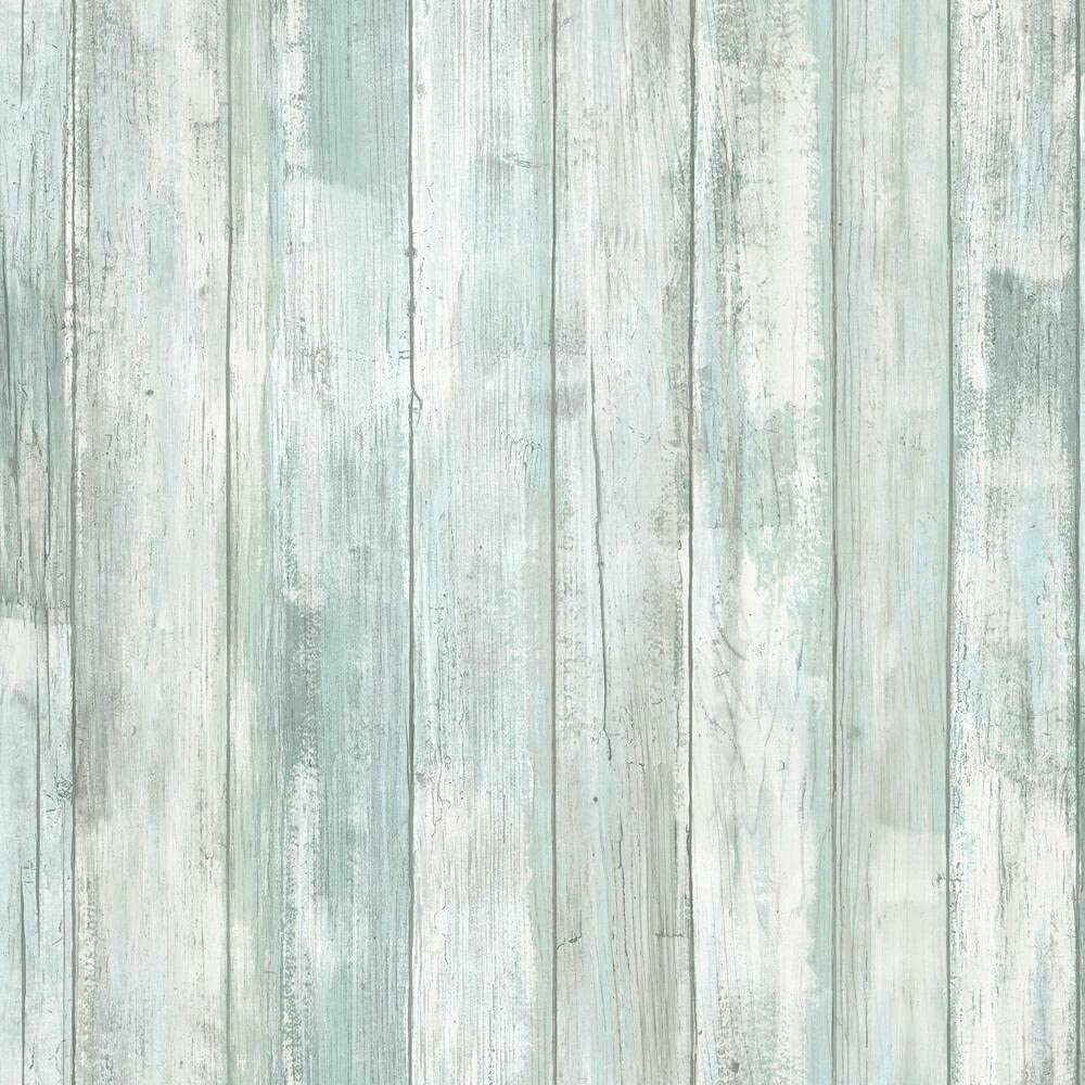RoomMates RMK12008WP  Weathered Planks Peel & Stick Wallpaper -Denim Blue/Grey