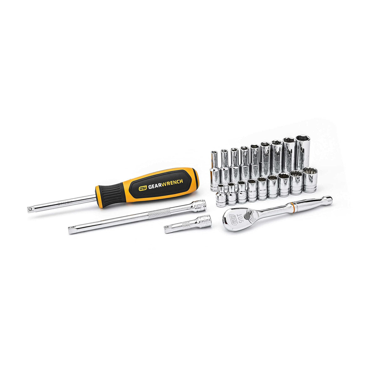 GearWrench 80325   22pc -1/4" Drive 6- & 12-Point Standard & Deep SAE Mechanics Tool Set