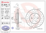 Brembo 09.B648.1X: XTRA Drilled Front Disc Brake Rotor  (FITS: 07-09 Acura RDX / 08 & 12 Honda CR-V)