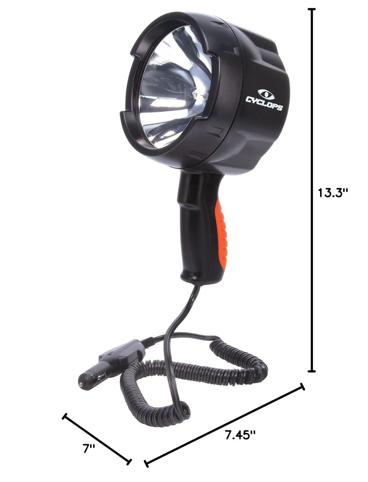 Cyclops CYC-HS140012V:1400 Lumen 12V Dc Halogen Spotlight Blk Body/ Blaze Accent