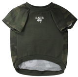 PET TEE Shirt Licensed by LaurDIY PUP Squad Dog Shirt -Large, Green Camo