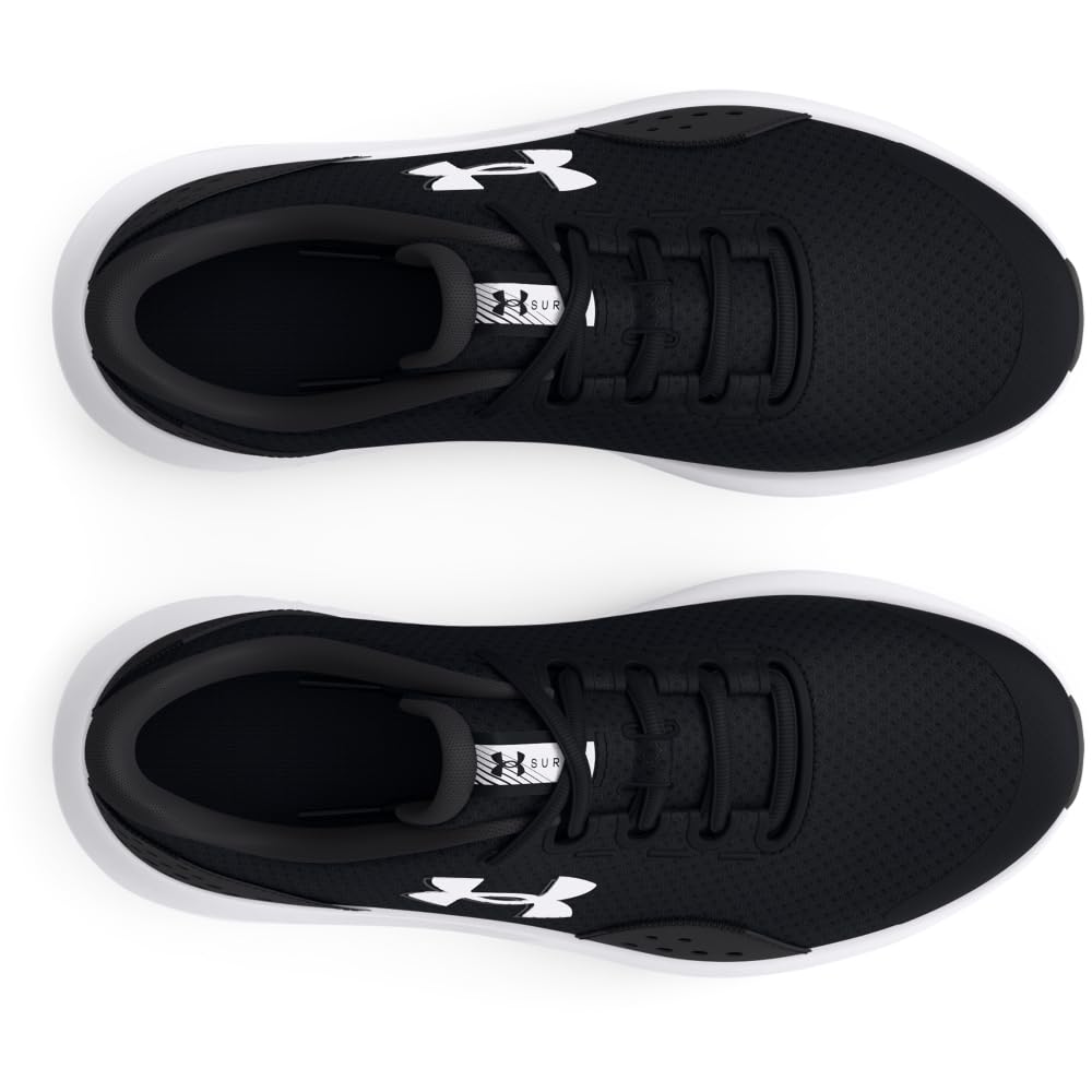 Under Armour 027103-001-7: UA BGS Surge 4 Youth Running Shoes -SIZE: 7 Big Kid, Black/Anthracite/White