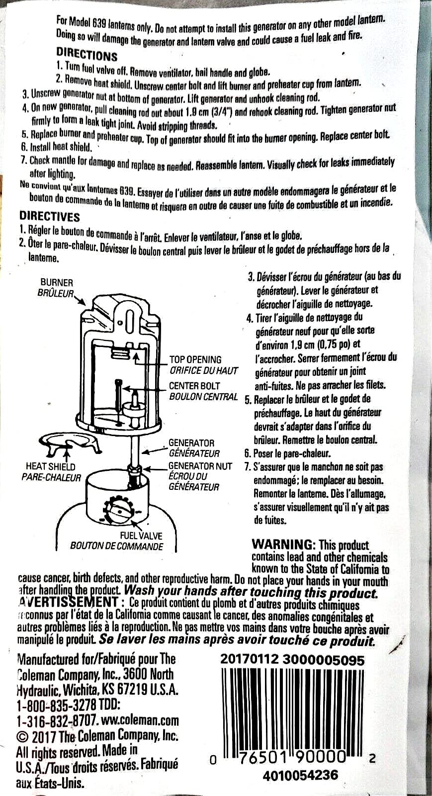 Coleman 3000005095: Generator Lantern K6 C006