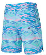 SAXX SXSW04L-GGM-L  Oh Buoy 2N1 Volley 7" Swim Shorts -SIZE: Small, Geo Gradiant