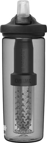 Camelbak 2553001060  Eddy + filtered by LifeStraw 20oz Water Bottle w/Tritan Renew -Charcoal/Black