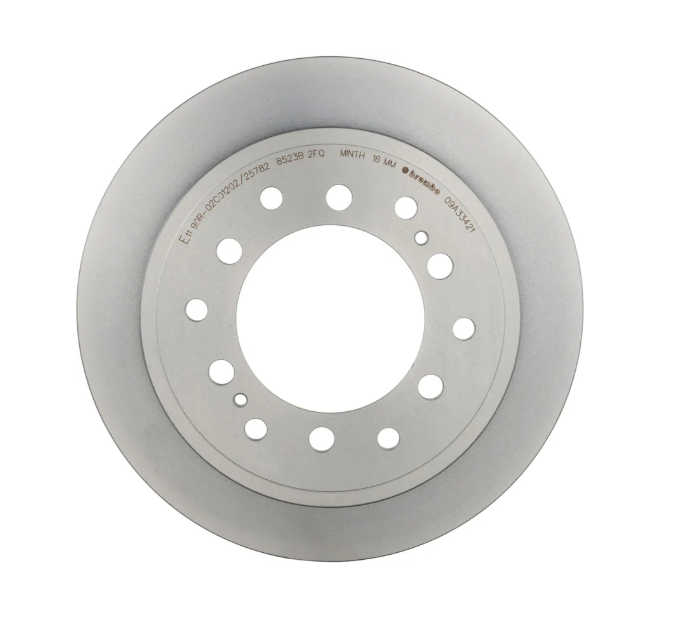 Brembo 09.A334.2X: PRIME UV Coated Rear Disc Brake Rotor  (FITS: 2022 Toyota 4Runner TRD & 2020 Lexus GX460)