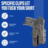 DeSantis 137KJV5Z0 Slim-Tuk Inside The Waistband Holster, Tuck-Able 360 C-Clip (Ambidextrous) -Black (FITS: Ruger LC9, LC380, EC9S)