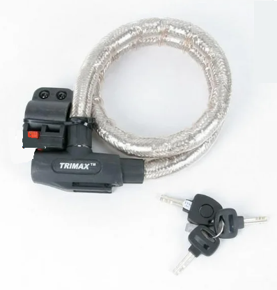 Trimax TG2236SX  36" L x 22mm High Security Armor Plated Stainless Steel Locking Cable w/Quick Release Tubular Mounting Bracket