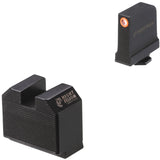 Night Fision  GLK-003-465-472-OGZX Optics Ready Stealth Night Sight Set for Glock 43/43x w/ RMRcc - Orange Front Ring, Blank Rear Sight