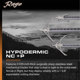 Rage R38700  Hypodermic NC+P 125gr Expandable Broadhead (3 pack)