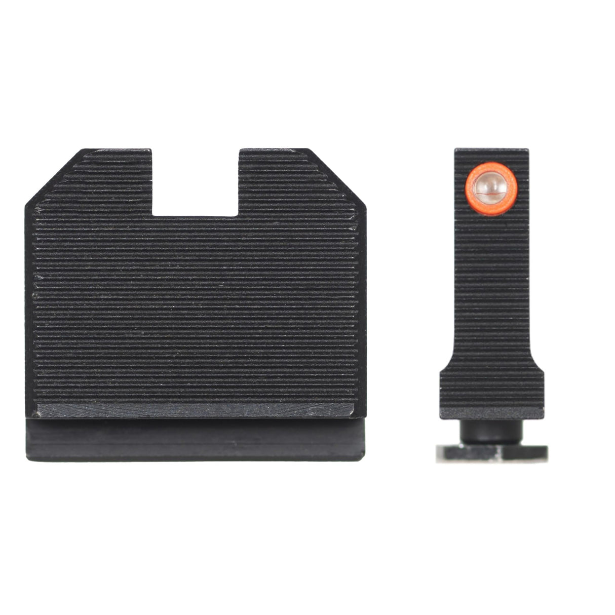 Night Fision  GLK-003-465-472-OGZX Optics Ready Stealth Night Sight Set for Glock 43/43x w/ RMRcc - Orange Front Ring, Blank Rear Sight