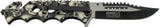 TAC Force TF-809GY Spring Assist Folding Knife, Two-Tone Blade, Grey Handle, 4.75" Closed