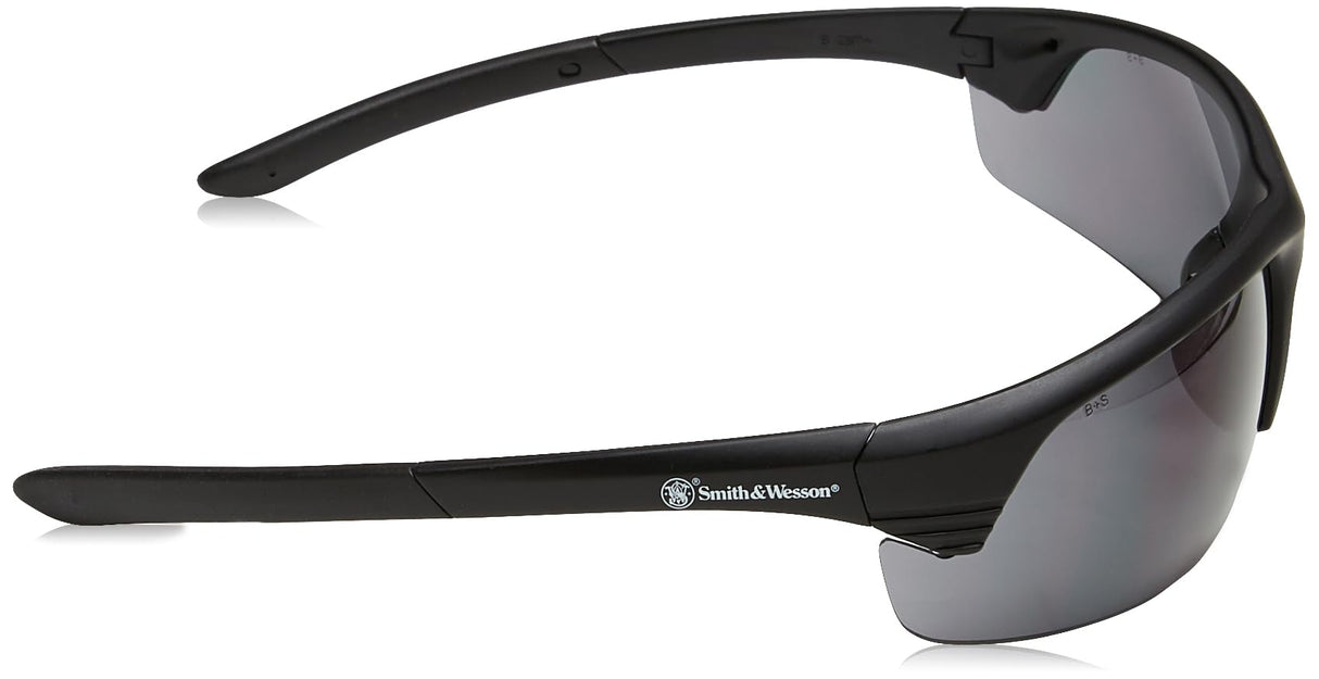 Smith & Wesson 110162 Corporal Black Half Frame Shooting Glasses w/Smoke Lens
