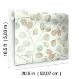 RoomMates RMK11654WP  Cat Coquillette Eucalyptus Peel & Stick Wallpaper