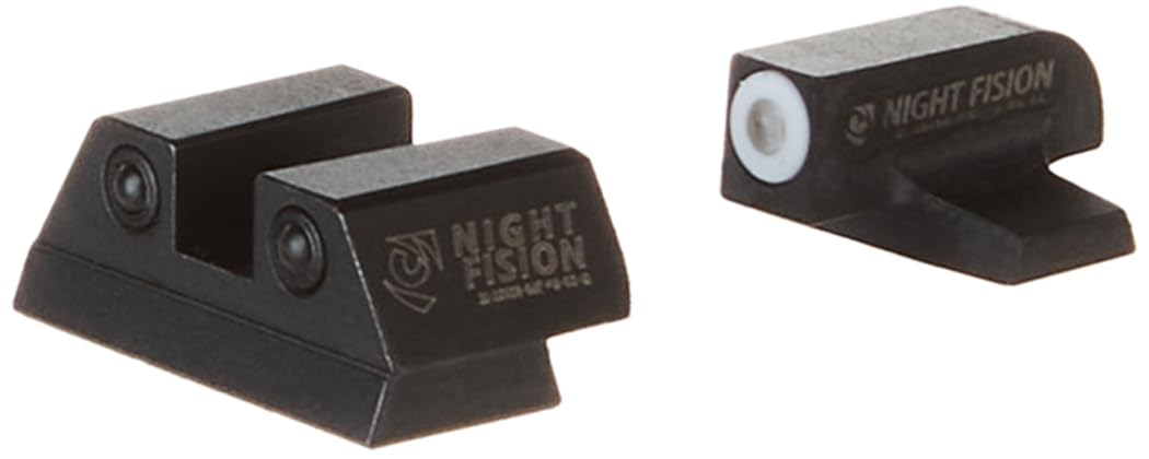 Night Fision  SIG-176-003-WGZG Night Sight Set for Sig P320/P365 - White Ring #6 Front, Black Rings #8 Rear