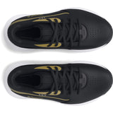 Under Armour 3028514-001-11K: UA Pre-School Lockdown 7 Basketball Shoes -SIZE: 11 Kid, Black w/Gold Accents