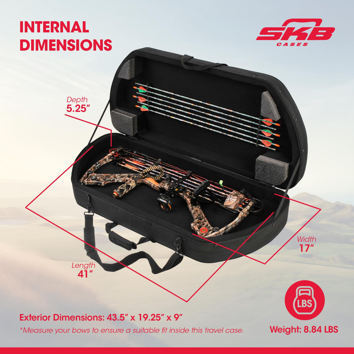 SKB 2SKB-SC4120 Hybrid Bow Case - Large, Black