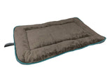Dog Gone Smart Chenille Dog Sleeper Cushion, Grey w/Green Trim, 15"X20" X-Small