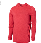 SAXX SXLH45-RSH-L  DropTemp Printed All Day Cooling Hoodie -SIZE: Large, Dark Rose Heather