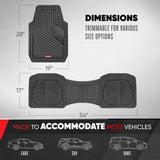 BDK Auto MTMT-6673-BK/BK Motor Trend Rubber Floor Mat