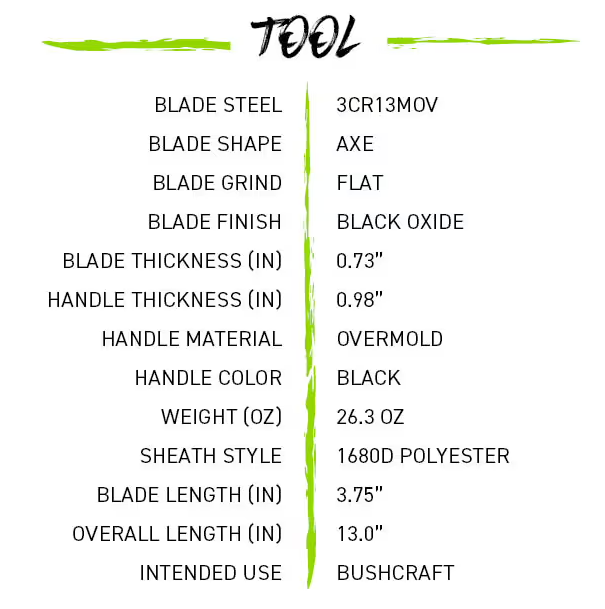 Schrade 1182500 Bedrock Axe