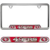 FanMats 61966  Promark NFL San Francisco 49ers Embossed License Plate Frame, 12.25" x 6.25"